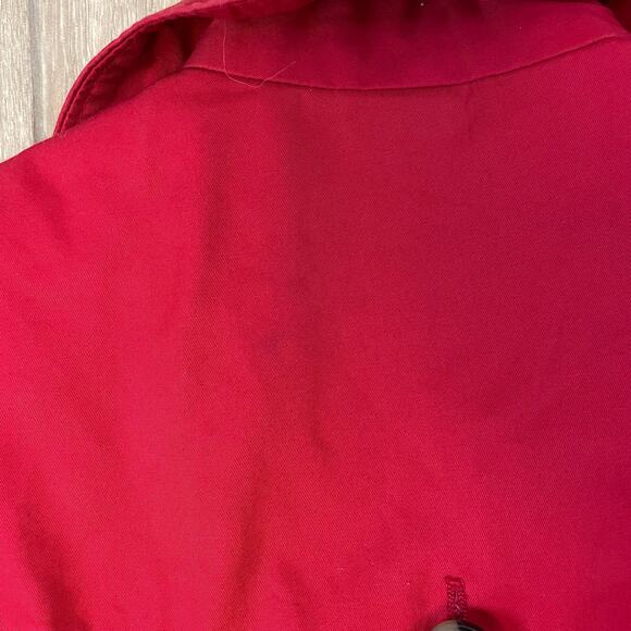 Banana Republic Red Double Breasted Trench Coat Women’s Medium Belted Lined - Picture 8 of 8